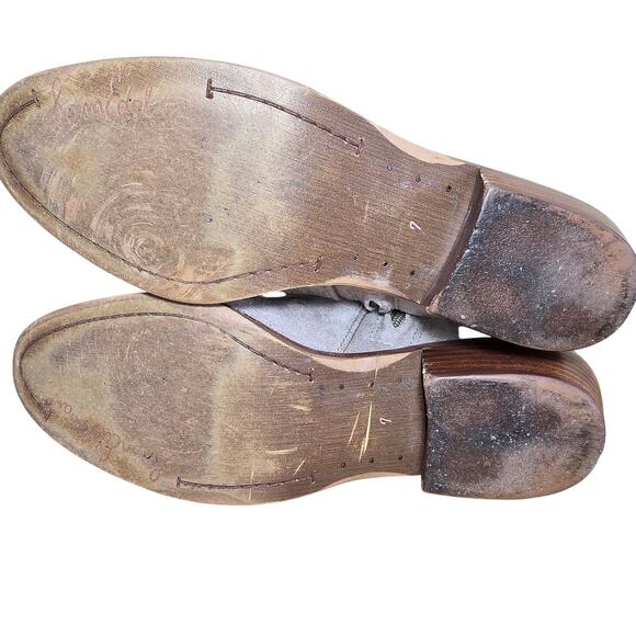 Sam Edelman Boots: Suede Putty Women’s Size 7 Ankle Booties Tan Beige Block Heel - Picture 6 of 7